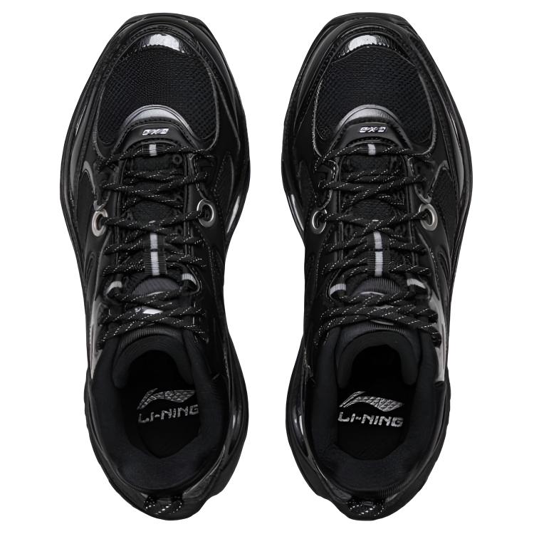 Li Ning Chao Yue Infinity Trendy Comfortable Resilient Wear-Resistant Low-Top Casual Shoes Unisex Casual Shoes Black AZGV295-2