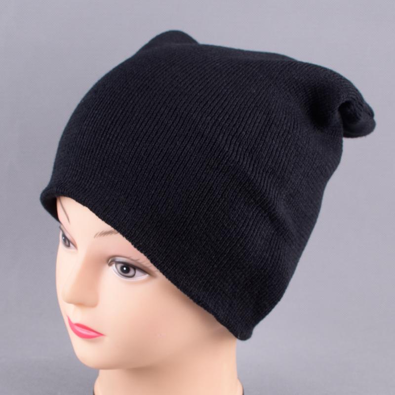 Men Knitted Beanie Fall Spring Casual Cheap Beanies Warm Skullies Hat Elastic One Size Outdoor Hat