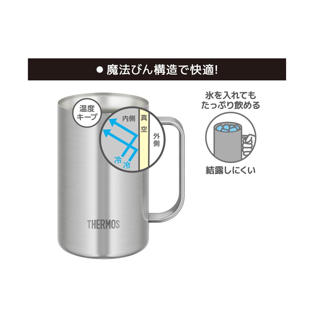 Thermos Vacuum Insulated Mug 600ml Stainless Steel 1 Dishwasher Safe Thermos Flask Structure Keeps Hot and Cold Beer Mug S1 JDK-601