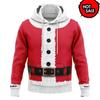 Felpa con Cappuccio Grafica da Uomo Babbo Natale alla Moda Divertente Muscolosa Felpa con Cappuccio Stampata Uomo Felpa con Cappuccio Brutta Vacanza di Natale Abbigliamento