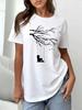 Women Heart Print T Shirt Multi Styles Love Graphic Tees Summer Soft Cotton O Neck Short Sleeve Casual Loose Daily  Tops  Ladies