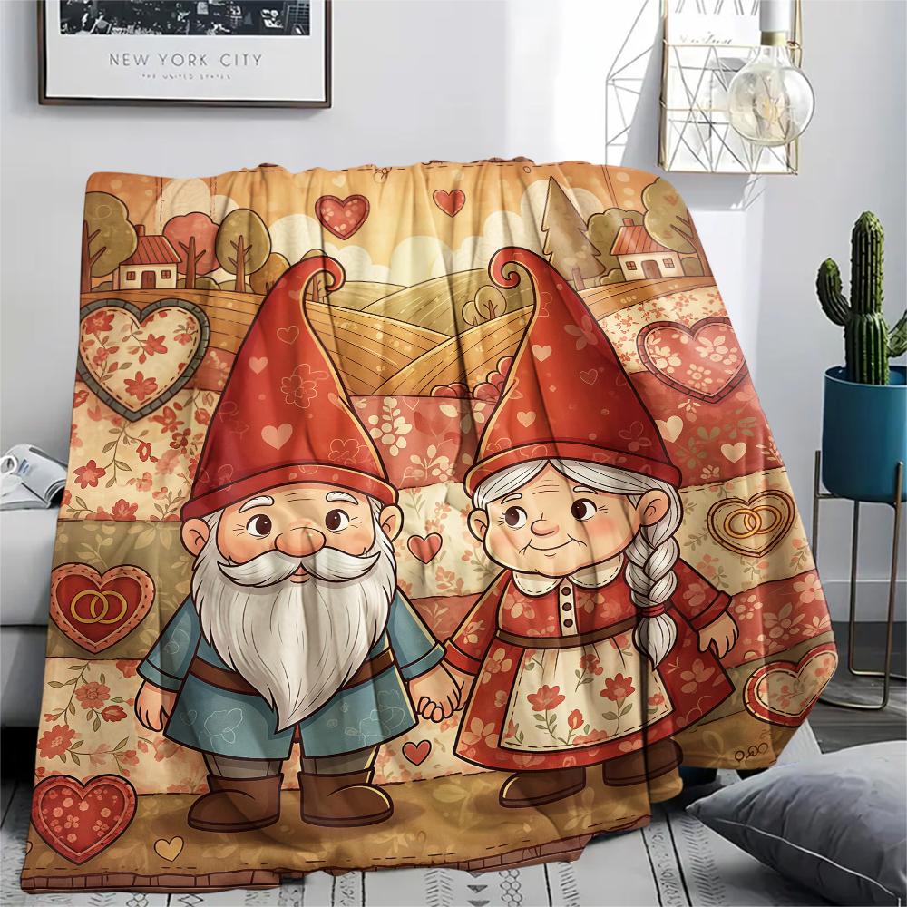 1 Stück Valentinstag Druck Flanelldecke, Hohe Qualität, Bequem für Alle Jahreszeiten, Heimdekoration, Perfekt für Weihnachten, Geburtstagsgeschenk