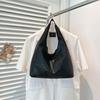 Retro Style Faux Leather Bucket Tote Bag, Simple Magnetic Closure Shoulder Purse for Women