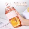 Transparent Clear Tumbler Silicone Cover Iced Coffee Cup Drinkware Suction Cup  Office