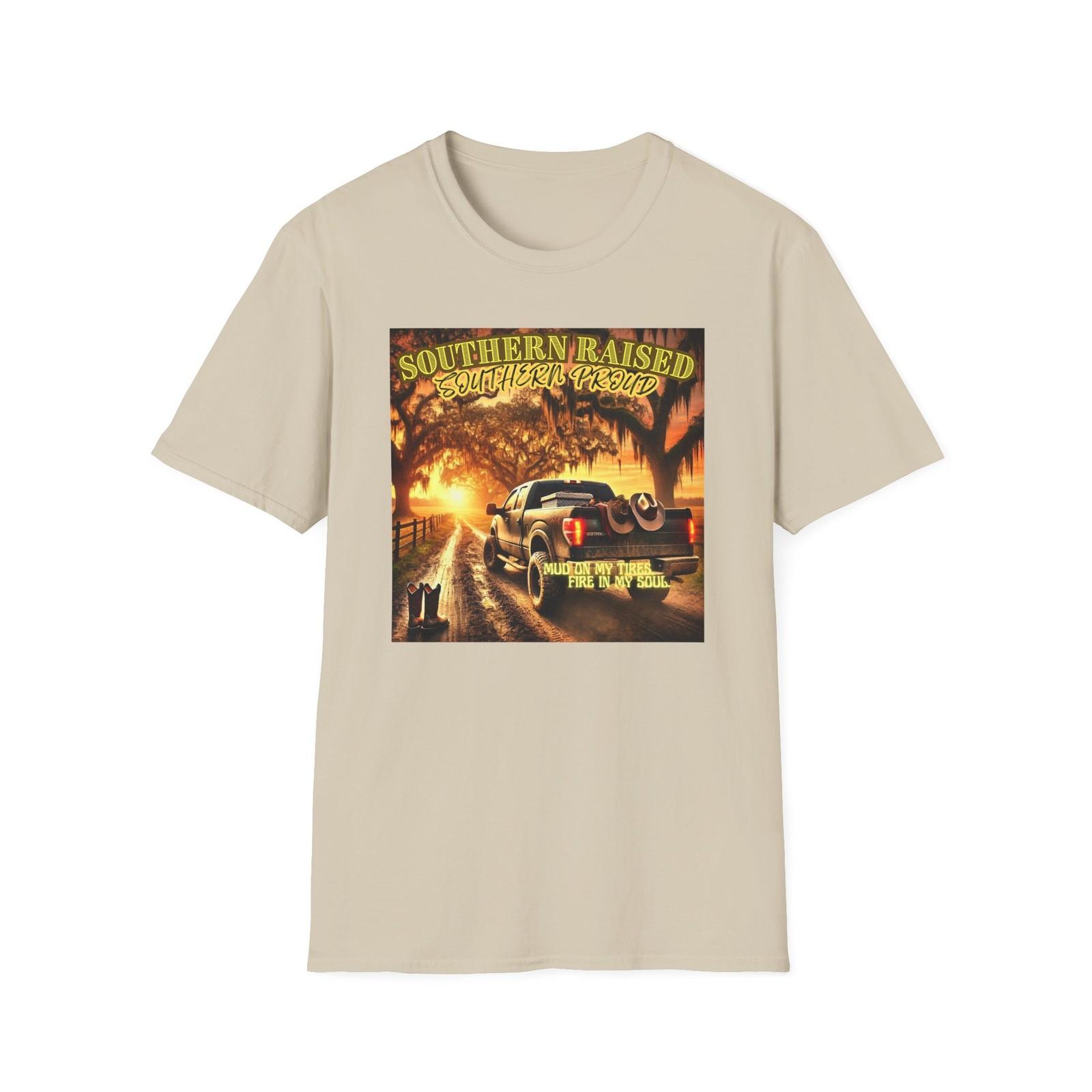 Southern Raised Southern Proud | The South Shirt | Unisex Softstyle T-Shirt S