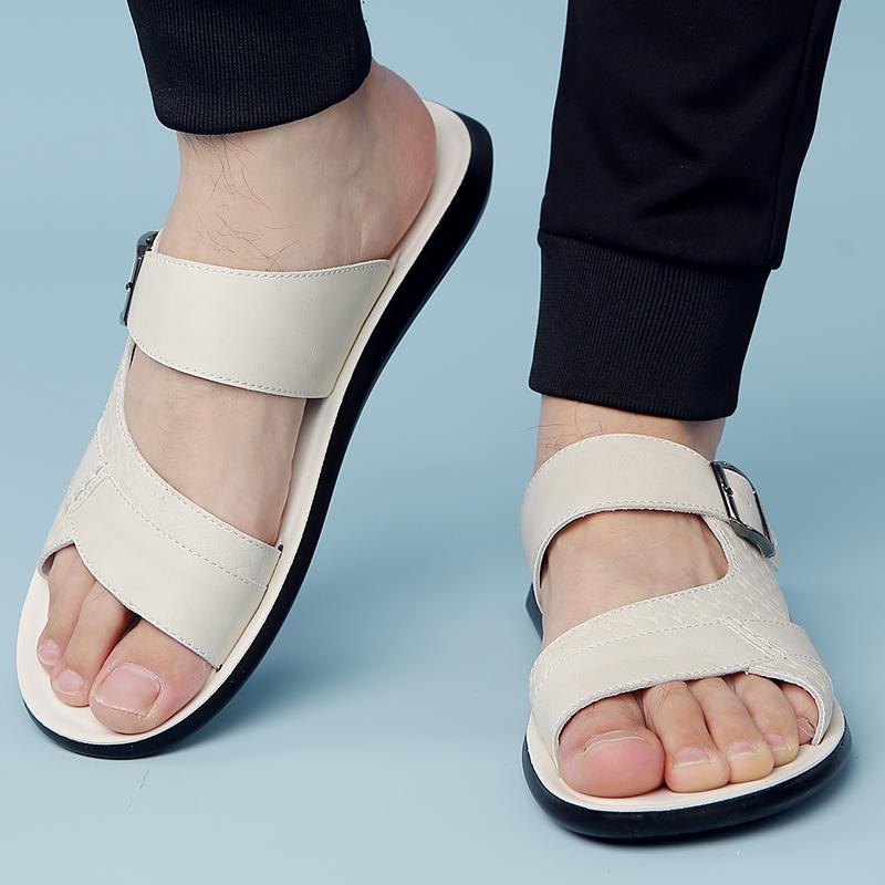 Fashion Summer Men's Slippers Minimalist and Comfortable Flat Bottomed Style Plus Size Outdoor Street Beach Walking Lightweight Shoes