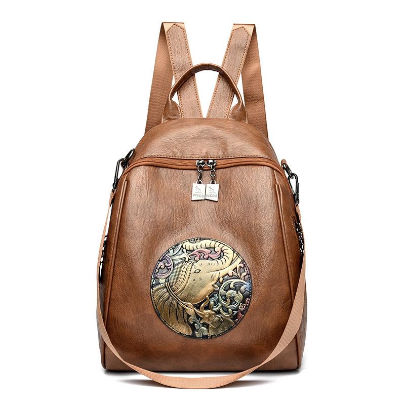 Backpack New Style Fashion Retro Travel Backpack Commuting Large Capacity Schoolbag Trendy Bag