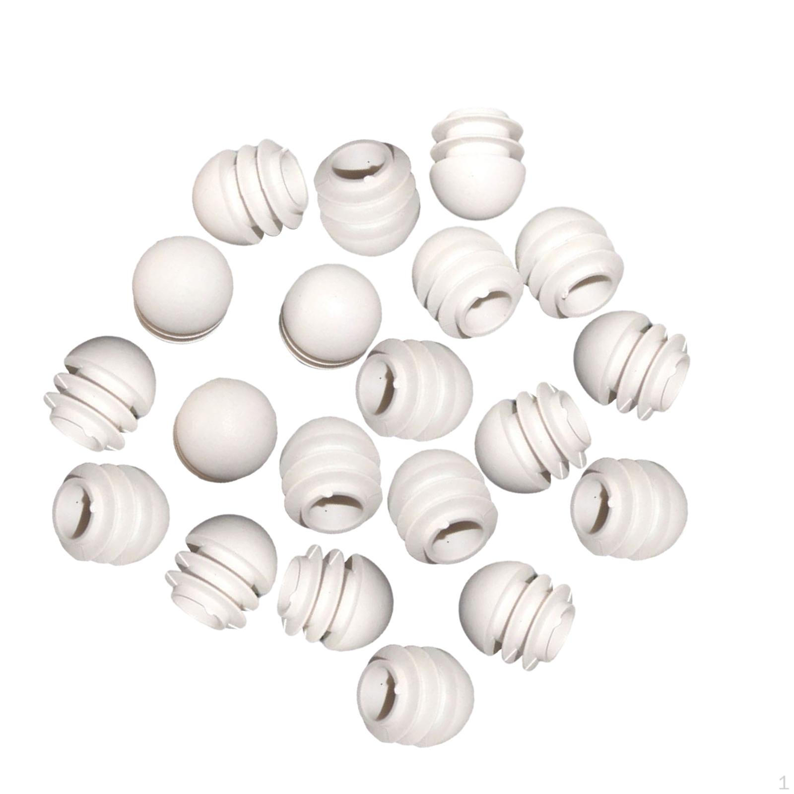 

20 шт., вставки для круглых трубок, торцевые заглушки, защита мебели для багажных стеллажей 19mmx20mm белый