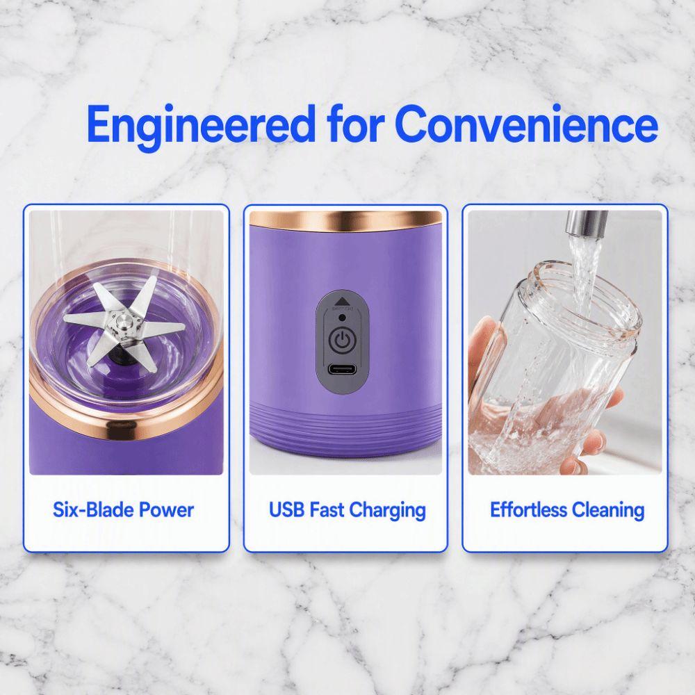 Double Cup USB Juicer 400Ml Capacity Portable Juicer Global Buyers Single Cup Blender  Office Use