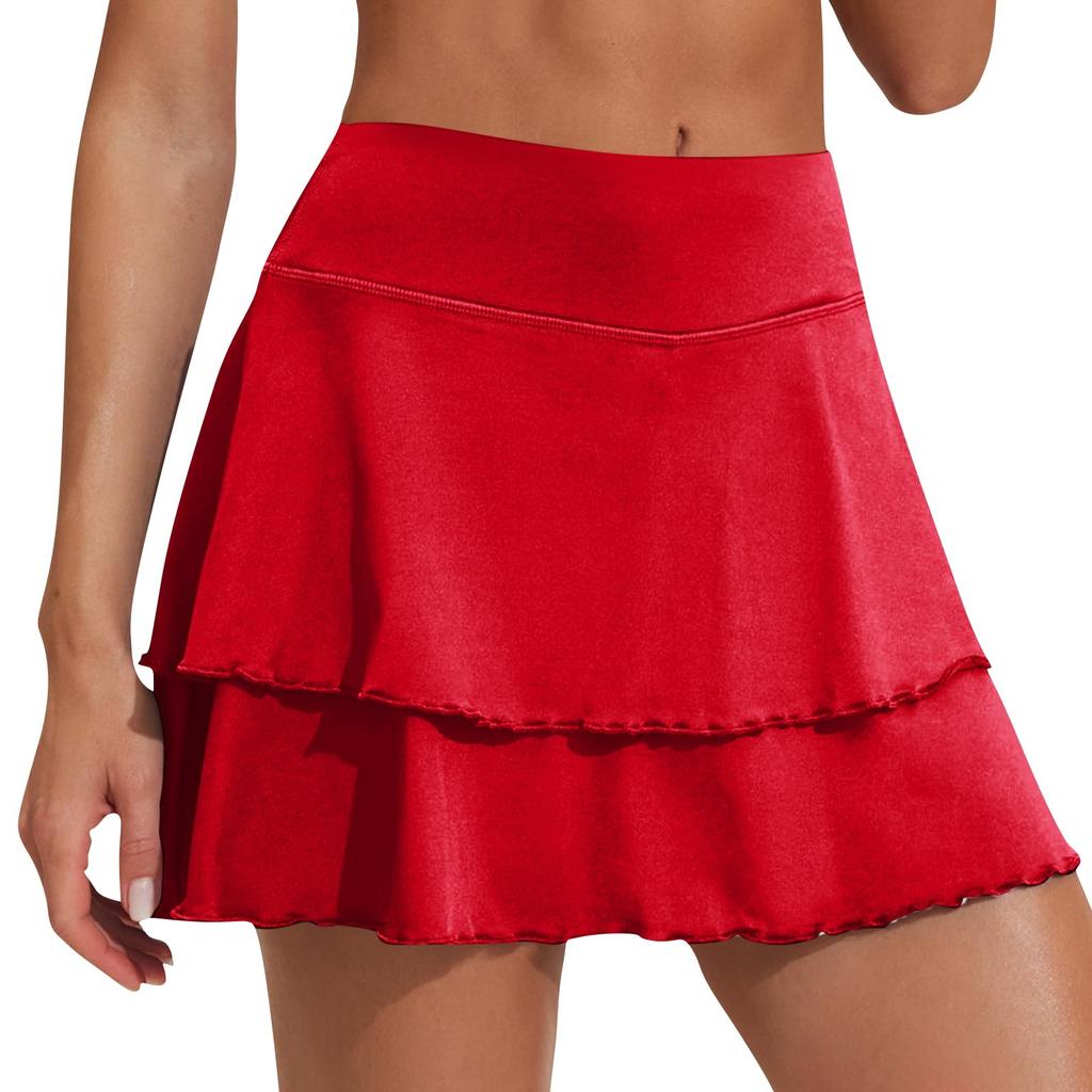 Saia de tênis plissada feminina, saia curta para exercícios de ioga e fitness, mulheres