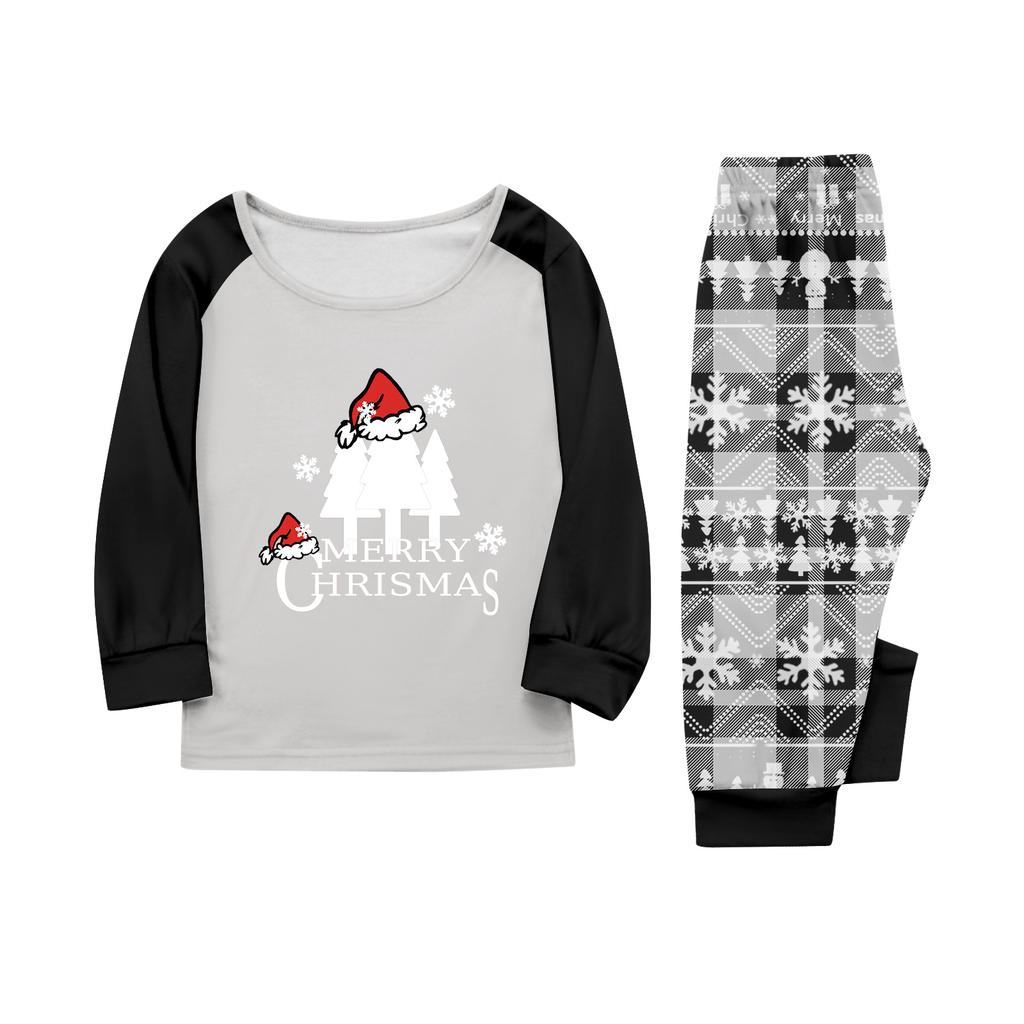Print Cute Family Set Pajamas, Home Clothes, Family Set Long Sleeve Top Pants Set