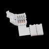4Pcs L-shape 4Pin RGB 5050 LED Connector LED Strip Light Connectors L-shaped Light Strip Corner Connector