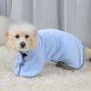 Large Size Cut Pet Bath Robe Microfiber Fabric Dog Drying Coat  Small Medium Pets
