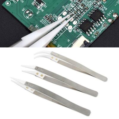 Keramikspitze Edelstahlpinzette Spitzen Hitzebeständig Spitze Pinzette Elektronik Lötpinzette Feine Spitze