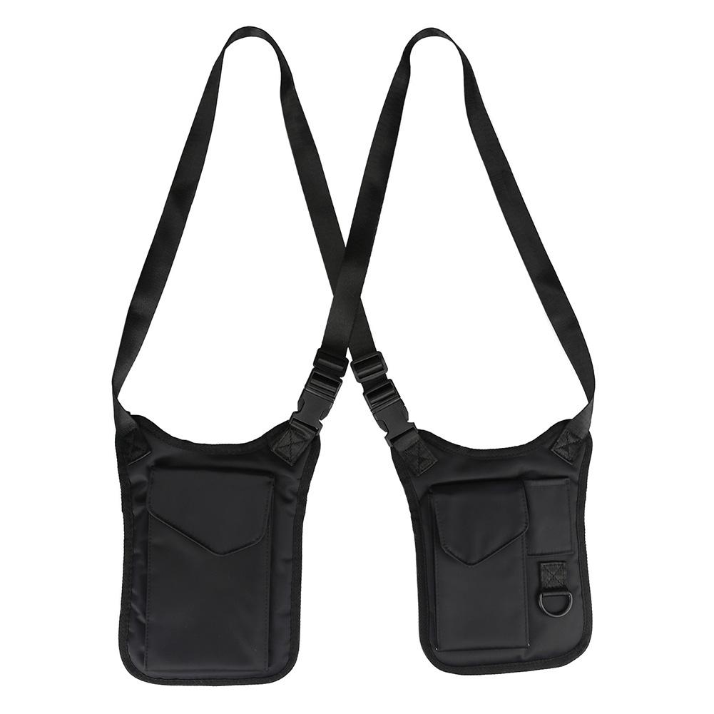 

Portable Leather/Nylon Underarm Wallet Anti-Theft Hidden Holster For Phone Men Secret Agent Double Shoulder Wallet Bag Case