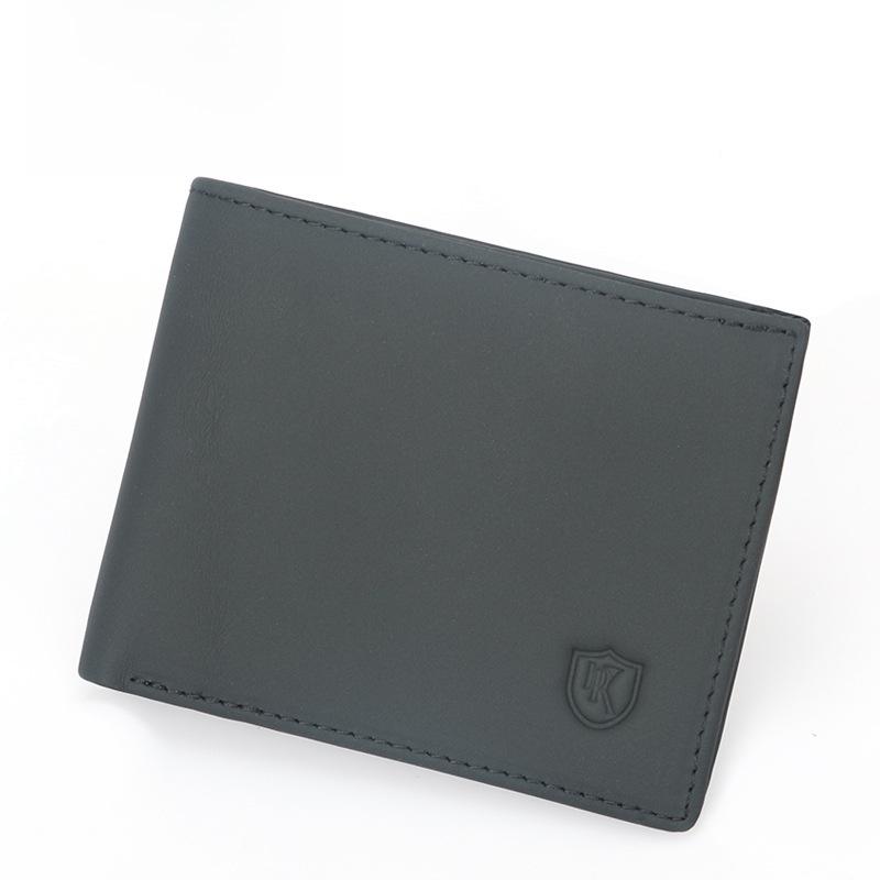 RFID-Blocking Genuine Cowhide Men's Wallet with Coin Purse - Anti-Theft Design