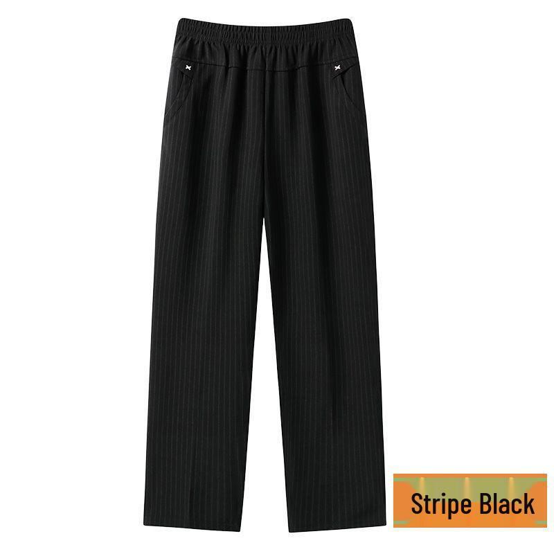 

Autumn Winter 2026 Plus Velvet Elastic Waist Straight-Leg Pants for Middle-Aged and Elderly Women 3XL (115-130 lbs)