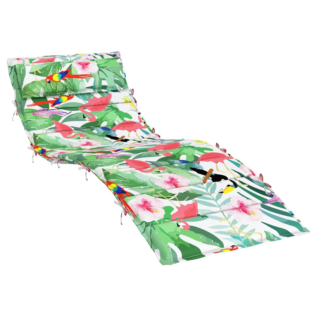 Sun Lounger Cushion Multicolored 180 X 60 X 4 Cm Oxford Fabric