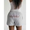 High Waist Embroidered Striped Loose Casual Shorts Women's 100% Cotton Fashion Korean Style Straight Leg Pants Single Wear Summer Shorts