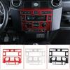 Aluminum Car Central Air Air Conditioning Control Adjust Panel Trim Stickers For Land Rover Defender 110 2008-18 Car Accessories