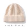 Thickened Wool Ribbed Cuff Cashmere Knit Hat - Warm and In Stock