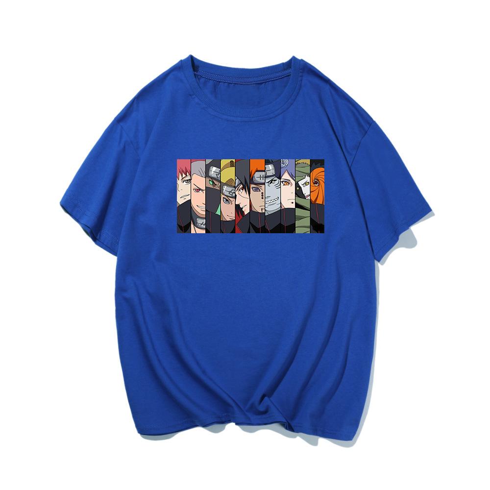 Naruto short-sleeved T-shirt men's and women's summer cartoon trendy brand pure cotton half-sleeved teen student parent-child top
