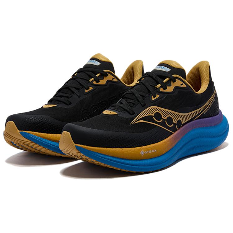 SAUCONY Triumph 23 Gtx Comfortable Versatile Running Shoes Unisex Sneaker Black Brown S31025-551