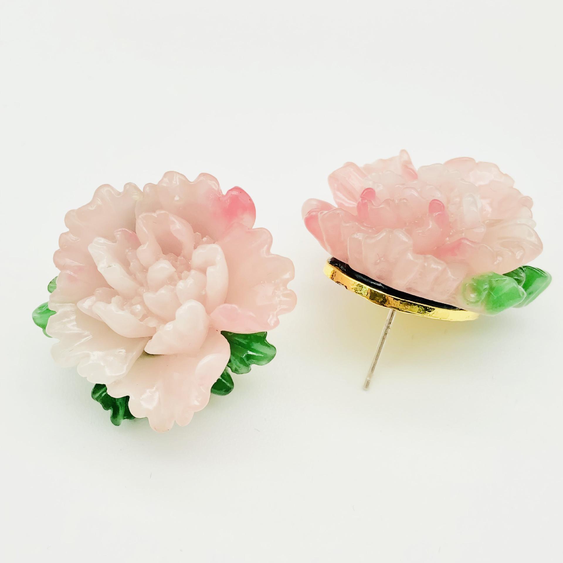 

Peony Flower Set: Chinese Style Necklace, Ring & Earrings - Popular Jewelry for Influencers