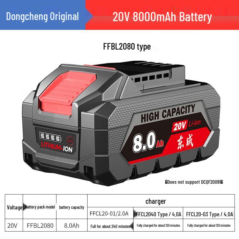 Dongcheng MZC22/DCPB298 Lithium Battery Power Tool Accessories CN Plug (adapter Included)