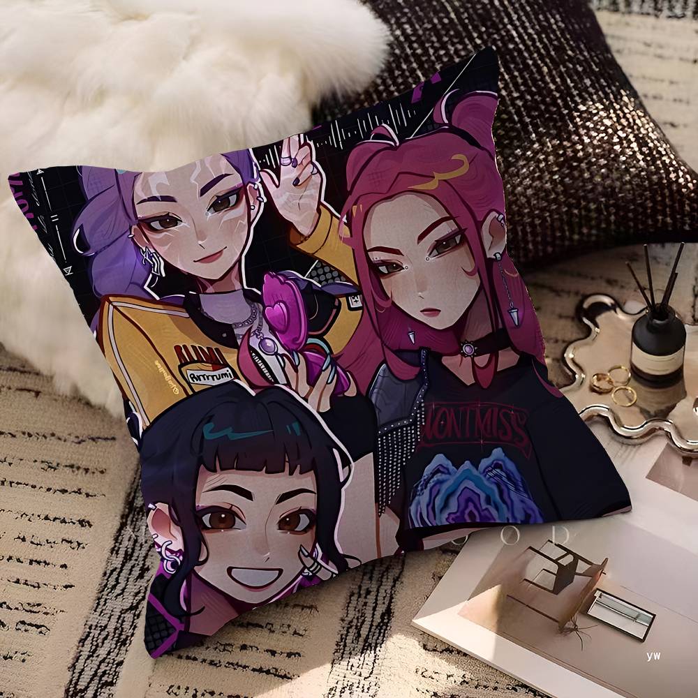 Classic Kpop D-Demon Movie Hunters Pillow Cover Sofa Cushion Cover Home Room Decoration Children Gift
