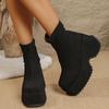 Fashion Fashion Chunky Platform Wedge Heel Ankle Boots Women 2025 Sexy Super High Heel Modern Suede Skinny Boots Thicken Bottom Shoes