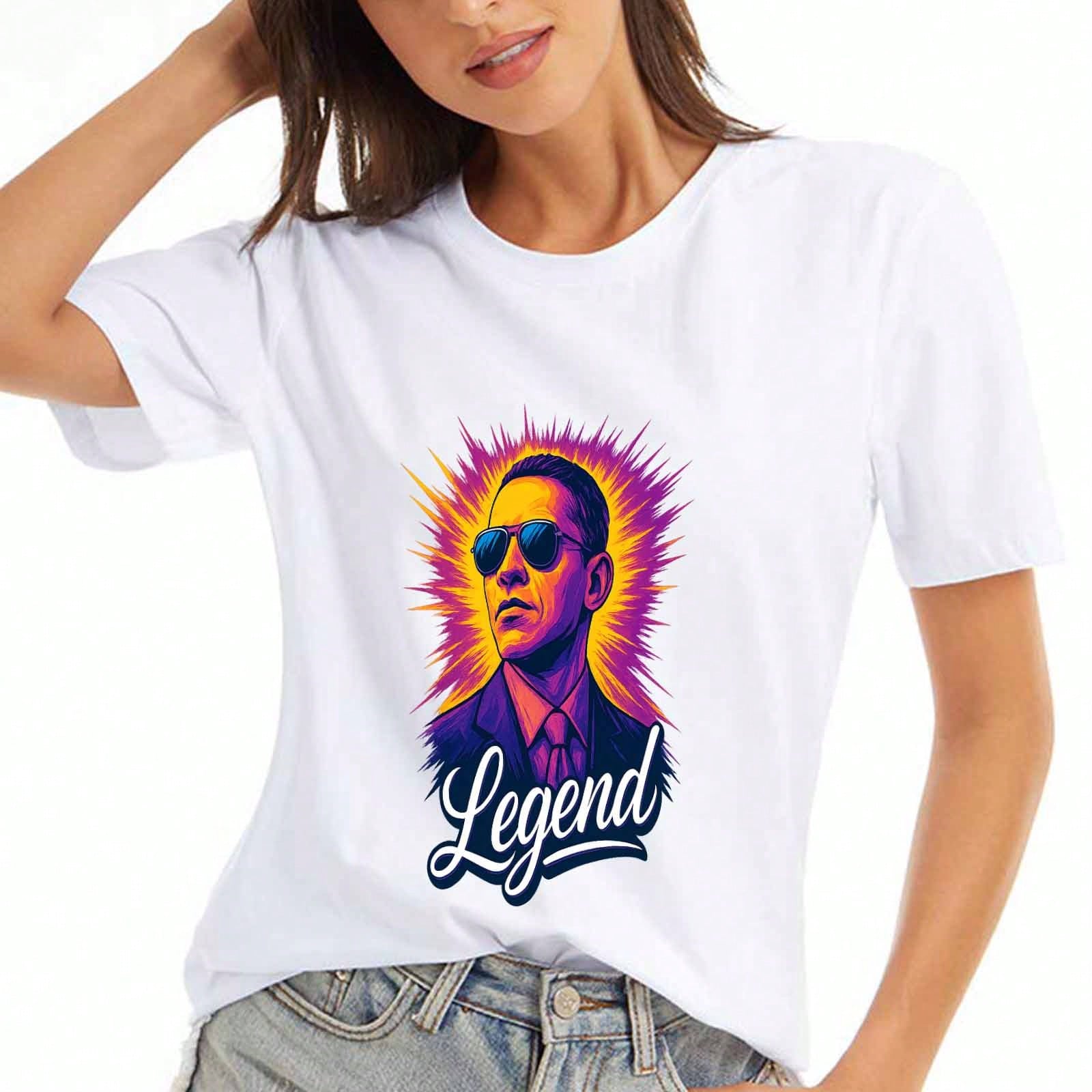 Lawn Mower Man Wounisex s Cotton T Shirt, Pure Cotton Premium Print, Durable, Casual Fashion, Featuring A Cartoon Man Riding A Lawn Mower, Comfortable S разноцветный
