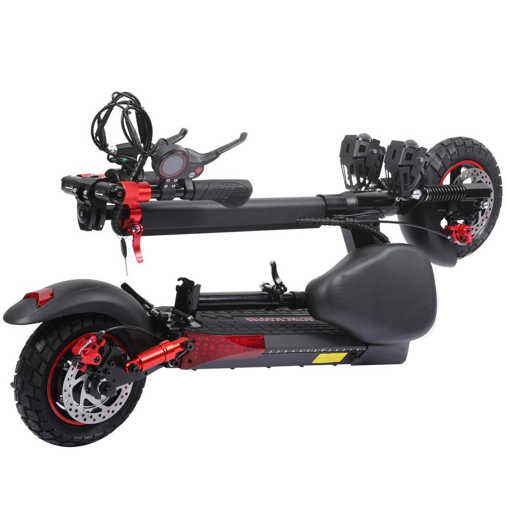 FREEBOY J01 Adult All-Terrain Foldabe Electric Scooter With Seat 48V18Ah Battery 800W Motor 10 Inch Off-Road Tires City EScooter