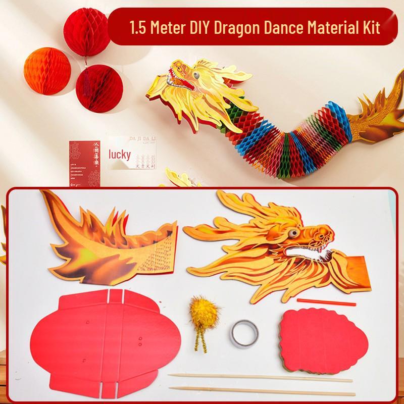 Year of the Horse Dragon Dance DIY Pull Flower Kit - Spring Festival Parent-Child Wedding Decor