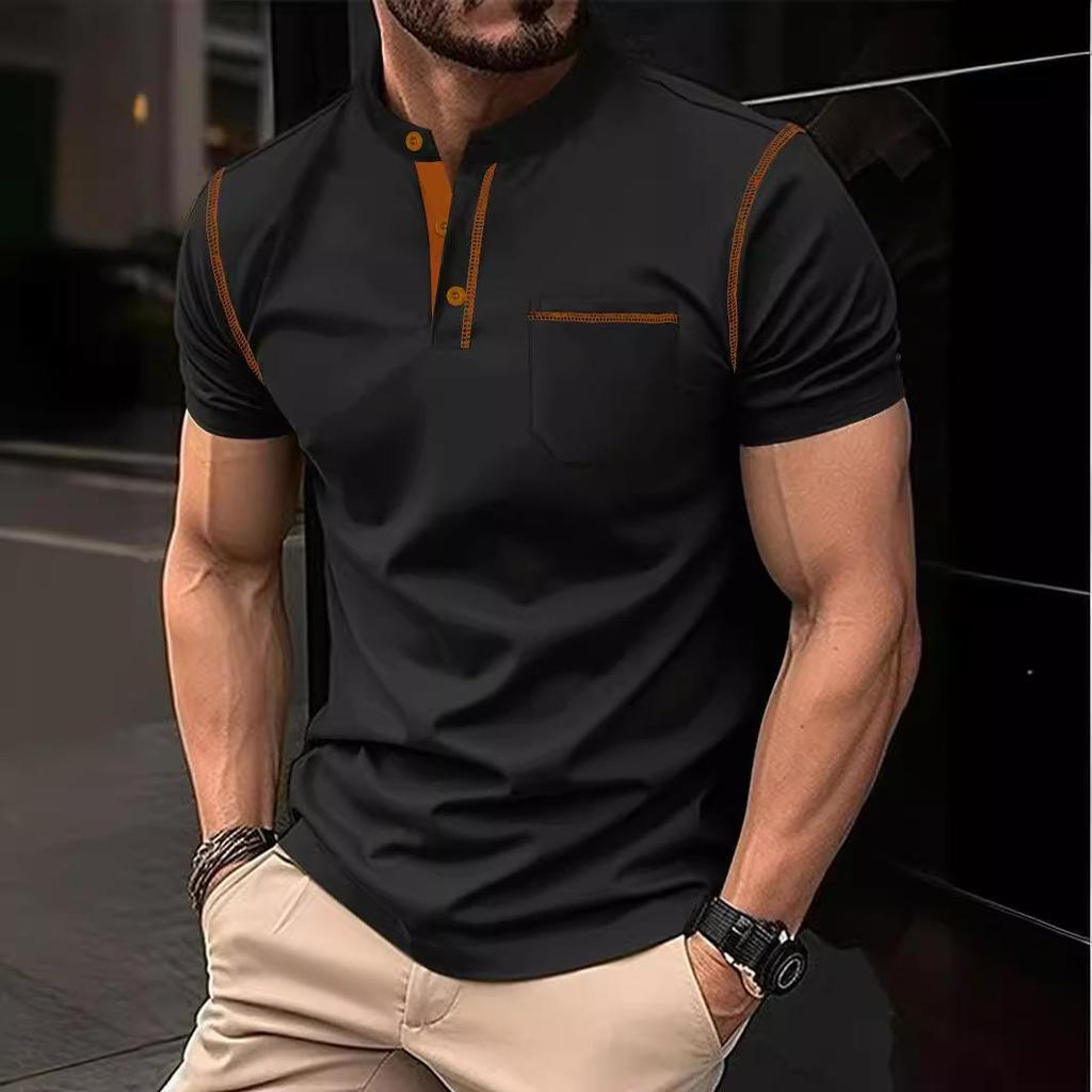 Sommer Herrenmode Kurzarm-POLO-Shirt Button Up T-Shirt Herren Sport Poloshirt Sport Tops