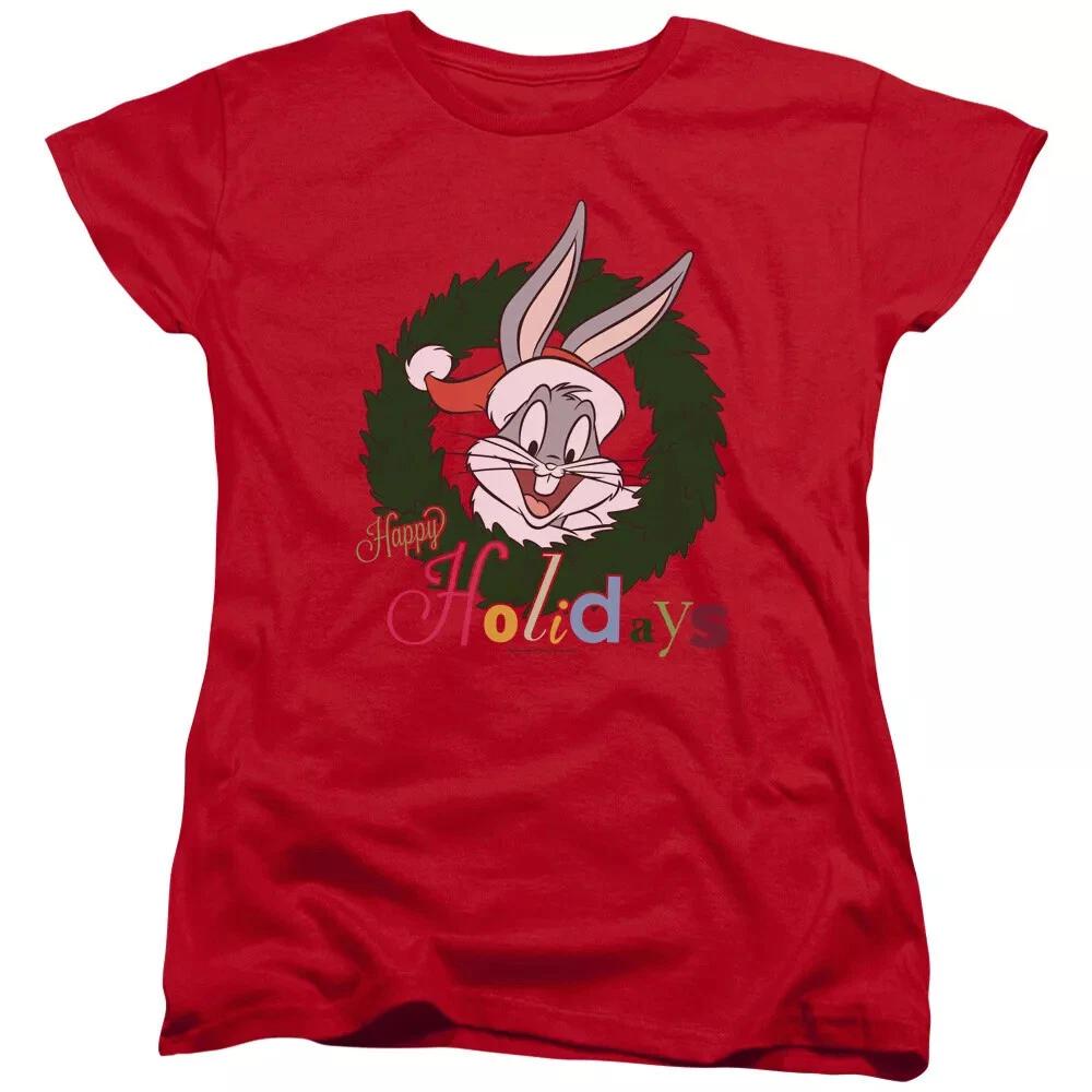 Looney Tunes  Holiday Bunny  Women s T-Shirt L