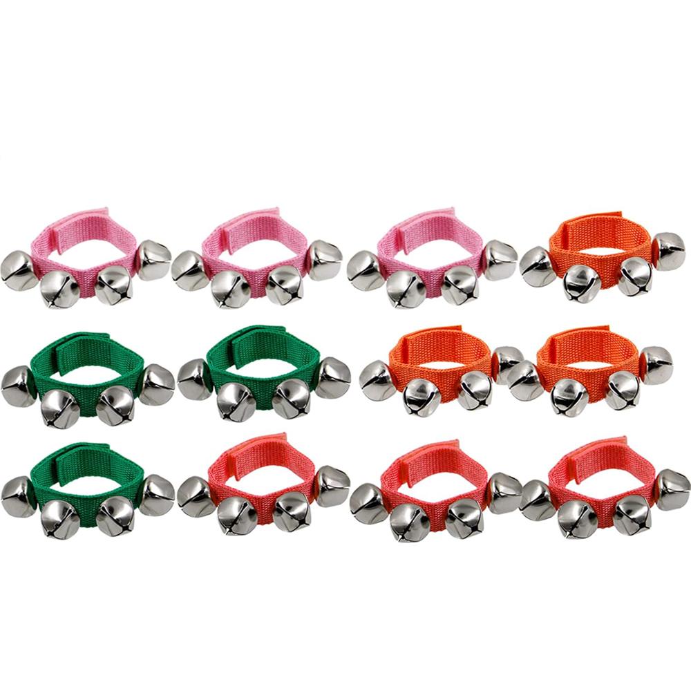 

Jingle Bells Wrist Band Jingle Bells, Musical Instruments Gift for Kids 9 Wrist Shaking Jingle Bells, Adjustable Ankle Bell Toy