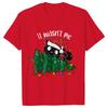 It Wasn's Me Christmas Cat Women's Clothing Christmas Tree Casual Fashion Aesthetics Short Sleeve T-shirt Cartoon Women's T-shirt