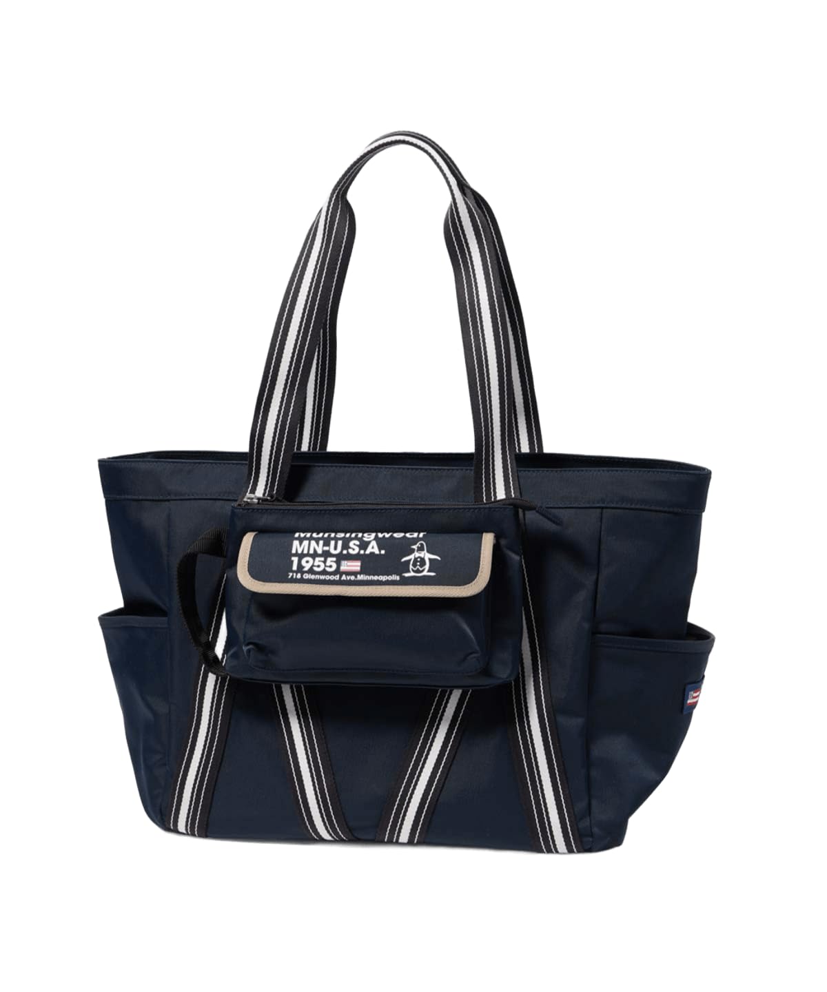 

Nylon twill jacquard tape tote bag MG6STT01MNV00F