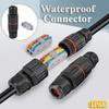 1PC Vodotěsný spojovací vodič s krytím IP68 Rychlé připojení Vodotěsný konektor 2/3kolíkový pájecí kabel Méně LED lampy Venkovní deštivzdorný terminál