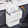 Wall-Mounted Kitchen Waste Bin with Lid - Ideal for Food Waste, Living Room, Bathroom, or Hanging Storage.