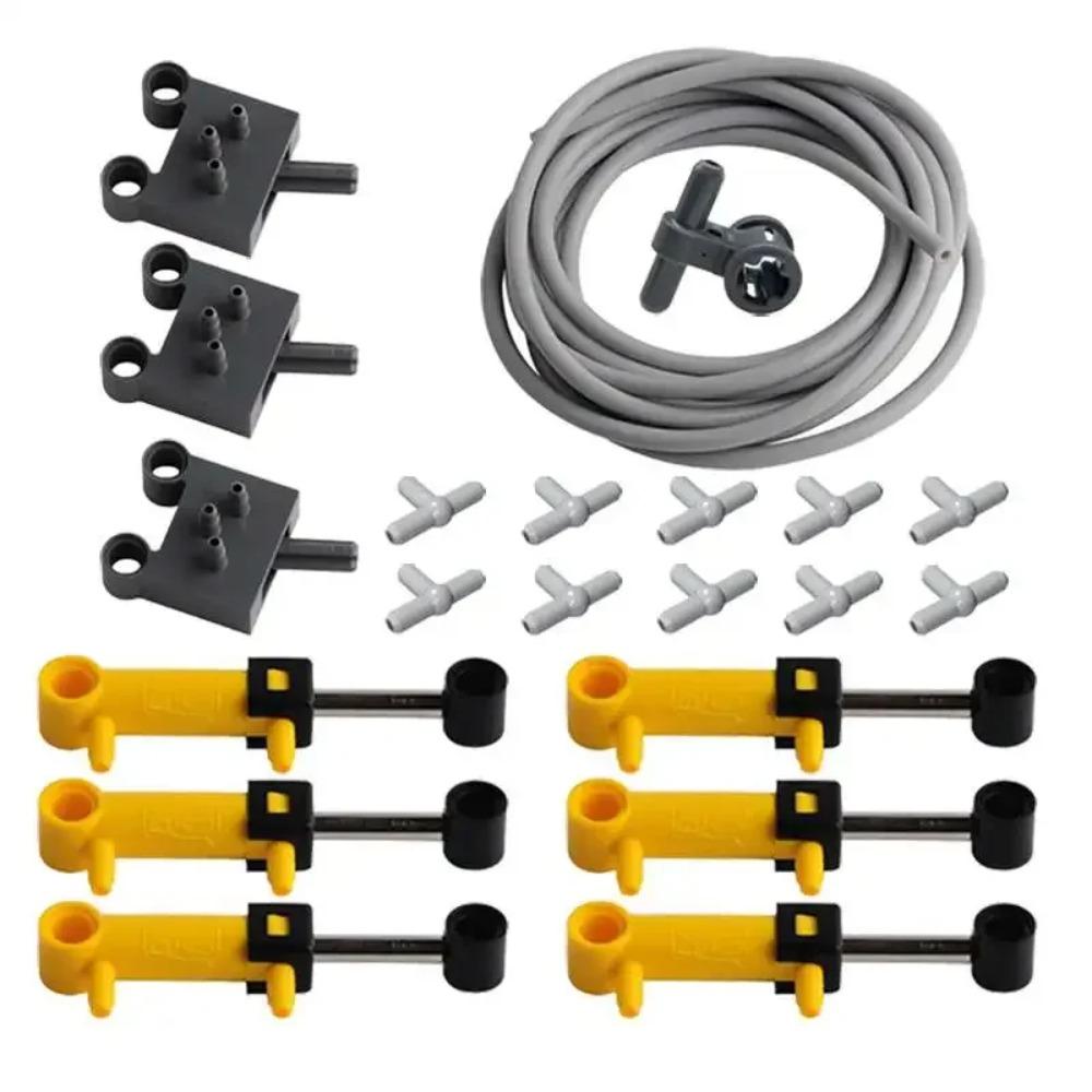 MOC Technical Hose Air Pump Tank Push Rod Putter Switch Piston Compatible With legoeds Pneumatic Parts 9641 42043 47225 61904