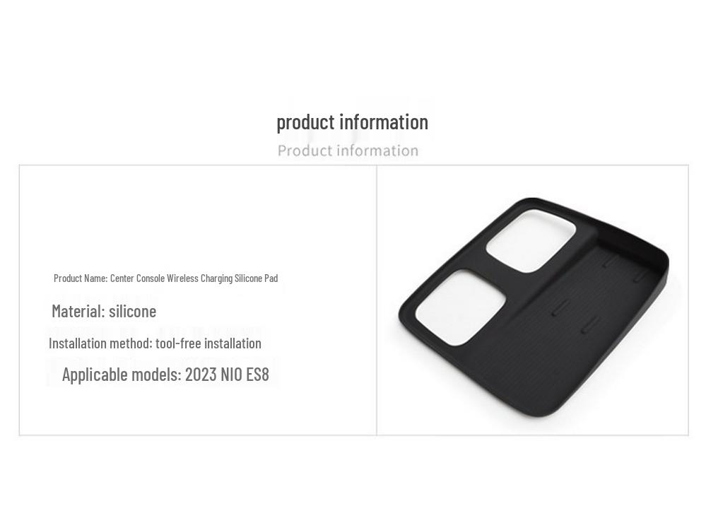 23-24 Nio ES8 Center Console Wireless Charging Non-Slip Silicone Pad