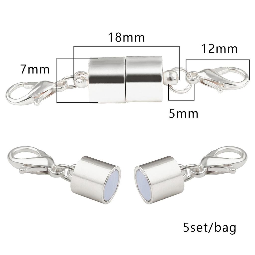 2/5 Stück Verschlüsse, Zubehör, magnetischer Hummer für Halskette, Armband, Hummerkugelhaken