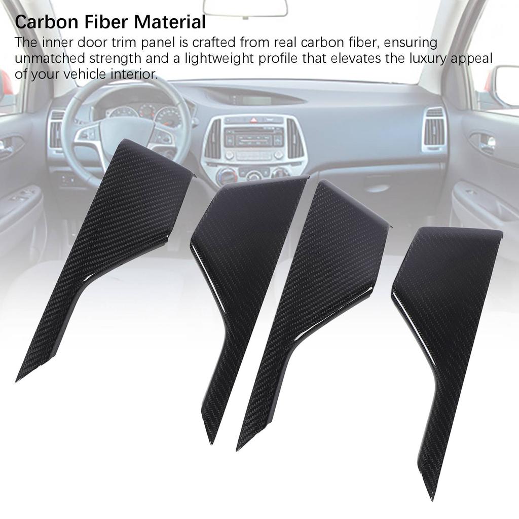 4pcs Carbon Fiber Interior Door Panel Trim Scratch Resistant Elegant Look Inner Door Panel Cover Trim for X6 G06 2018