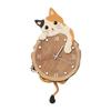 Cute Wooden Wall Clock Non Ticking Silent Hanging Clock for Home Living Room Dining Room Kids Bedroom Decoration