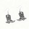 Vintage Bohemian Unique Design Two-Tone Rose Boot Pendant, Western Cowboy Ear Hanging