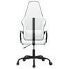 Gaming Chair with Massage Function Black and White Artificial Leather