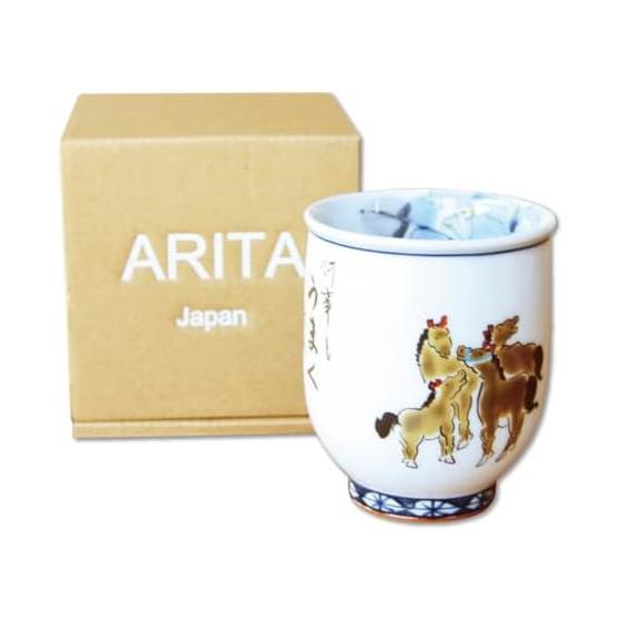 Teacup Present, Microwave Safe, Gift Boxed, Arita Ware, Everything Goes Wrong, Horse