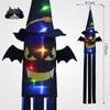 LED Pumpkin Lantern Wizard Hat Halloween String Lights: Spooky Atmosphere & Colored Ghost Festive Decor